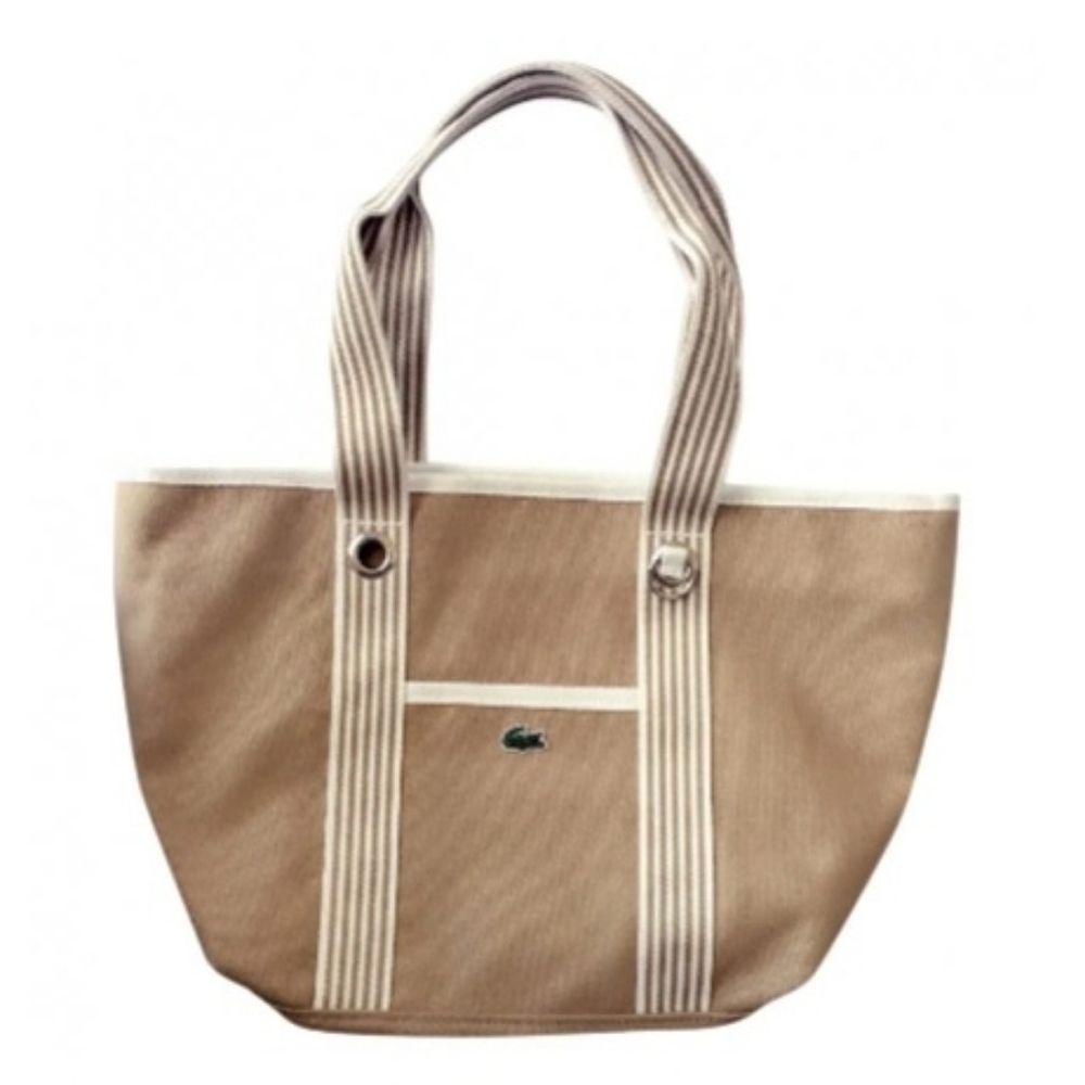 Lacoste Canvas Mini Tote with Crocodile Tag